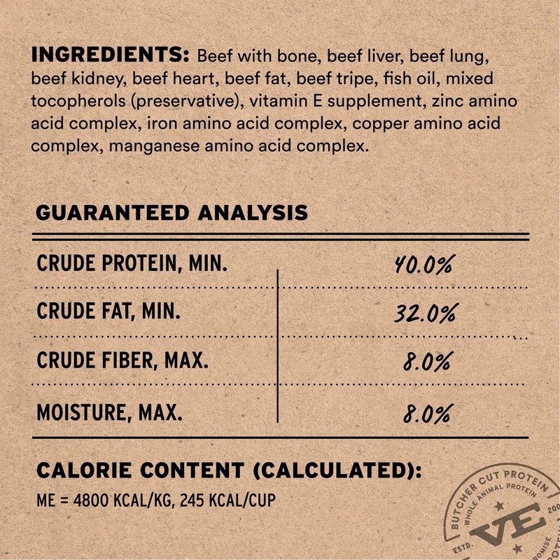 Vital Essentials Freeze-Dried Raw Beef Crunchy Mini Nibs | Complete
