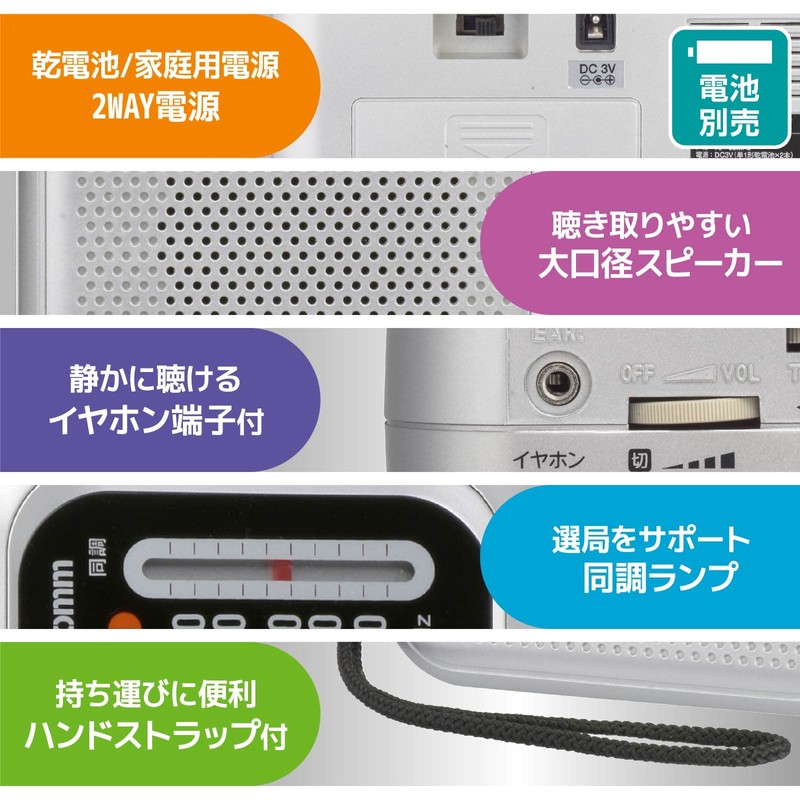 Ohm Electric AudioComm Stamina Portable Radio AM/FM RAD-T460N 03-5540 OHM