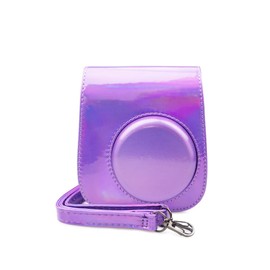 MUZIRI KINOKOO Camera Accessories Kit for Instax Mini 11 with Came Case/Table Photo Frame/Hanging Pictures Frame/Lens Filter/Selfie Lens/Border Stickers/Corner Stickers - Colorful Purple