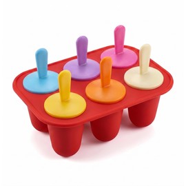 Ice Lolly Moulds, 6 Cavity Ice Lolly Moulds with Sticks and Drip Guards