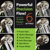 AquaDance High Pressure 6-Setting Full Brushed Nickel Handheld Shower Head