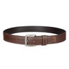 Dickies Men's Leather Canvas Inlay Belt, Brown, Medium