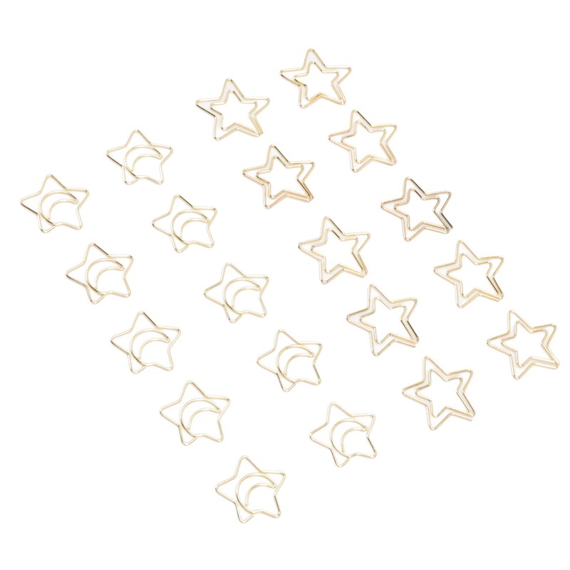 100 Pcs Paper Clips Portable Small Anti Slip Cute Star
