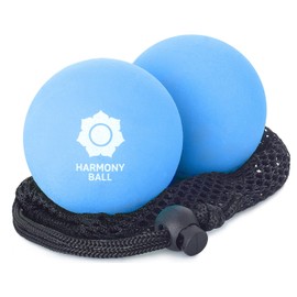 Fascia Balls in Net Set of 2 Natural Rubber – 2 x Fascia Balls Soft Each 7.2 cm Diameter – Suitable for Fascia Training, Yoga & Massage