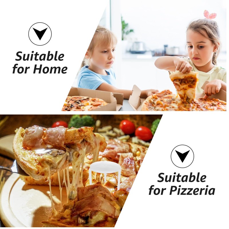 LOLYSIC 500PCS Pizza Saver, White Plastic Pizza Table Stand, Plzza