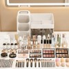 Large Capacity Makeup Organizer Countertop with Makeup Brush Holder for
