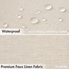 MIULEE 84" Long Scalloped Shower Curtain Linen Textured with 12