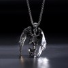 YZMOXNL Skull Necklace Punk Skeleton Wings Pendant Choker Goth Halloween
