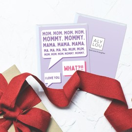 ALY LOU Mothers Day Card For Mom Mother Her Wife Grandma Grandmother Stepmom, Birthday Thank You Kawaii Greeting Card (Mom mom mom ...)