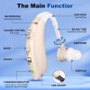K&FCOPTEE 1 PCS Rechargeable Digital Hearing Aids Adjustable Invisible Sound