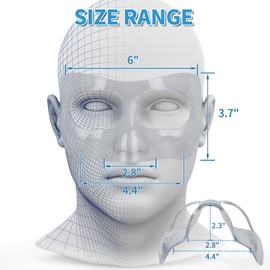 HIAARO QK01C Nose Guard for Broken Nose, Face Shield Masks for Soccer, Basketball, and Other Sports Protect, Adjustable, and Clear for Adults and Teenagers, Suitable for Men and Women