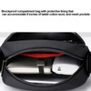 Shoulder Bag Portable Waterproof Adjustable Black Messenger Bag for Men