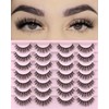 FARRED Natural Lashes Short Eyelashes Wispy False Mink Lash Pack