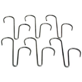 Enclume Double Level Hook, Set of 6, , Use with Pot Racks, Stainless Steel