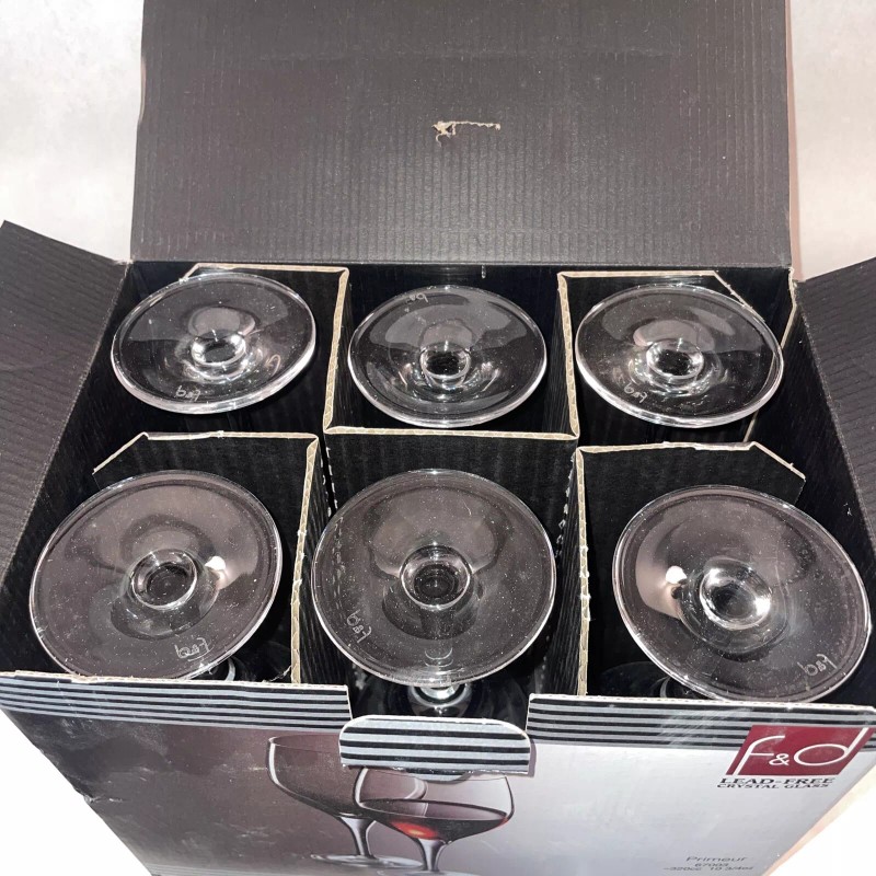 F & D Crystal Wine Glass Primeur 10 3/4oz Set