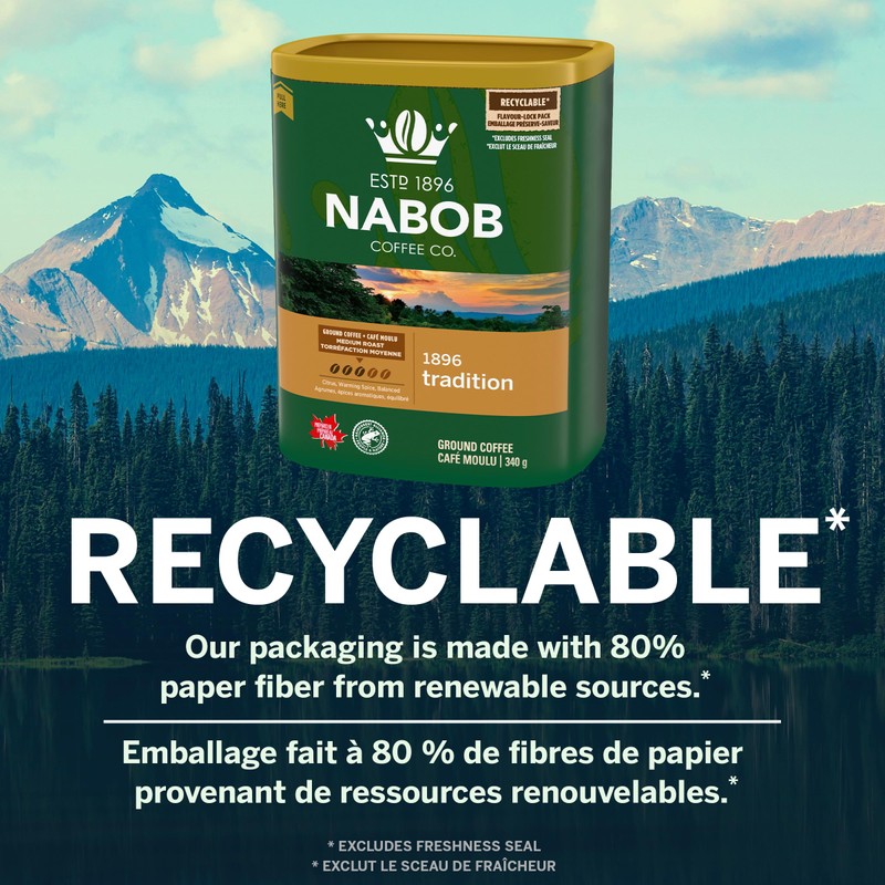 Nabob Medium Roast 1896 Tradition Ground Coffee, 340g Canister