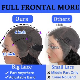 Simeider Deep Wave Lace Front Wigs Human Hair 13x6 HD Lace Front Wigs Human Hair Pre Plucked Wet And Wave Wigs For Women 200% Density Deep Curly Human Hair Wigs With Baby Hair 22 Inch Deep Wave Wig