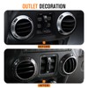 4PCS Center Console Dash Air Conditioner Vent Cover Trim Carbon