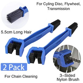 Luniquz Chain Cleaning Brush Chain Brush Clean Brush for Cleaning Motorcycle, Bicycle or Scooter Chains (Blue Blue)