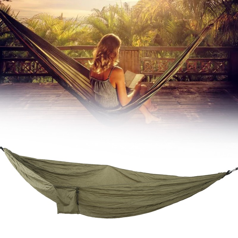 Double Portable Hammock Quick Drying Nylon Camping Hammock with Tree