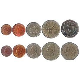 Gambia 5 Mixed Coins | 1 Butut to 1 Dalasi | Gambian Currency Since 1971