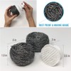 Stainless Steel Scrubber Set, Marine Grade Steel Wool Scouring Pads