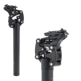 Bicycle Hydraulic Suspension seatpost, Lightweight Aluminum Alloy seatpost is Suitable for Road Bikes and Electric Bicycles, Bicycle Saddle Shock absorbers 27.5/30.9/31.6 350MM