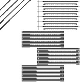 Fizocosisto 48Pcs Scroll Saw Blade Pin End Set Compatible with MS20 MS20-01 MS51-01 High Carbon Steel 4inch Woodworking Metal Cutting Scroll Saw Blade Assortment Kit 15TPI 18TPI 24TPI for Wood US