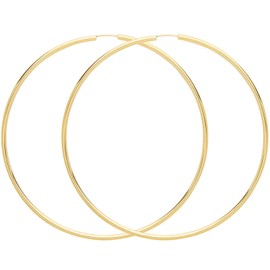 9ct Gold Ladies Hoop Earrings - 22mm WJS15707MM22