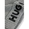 HUGO Men's Beanie, Medium Grey