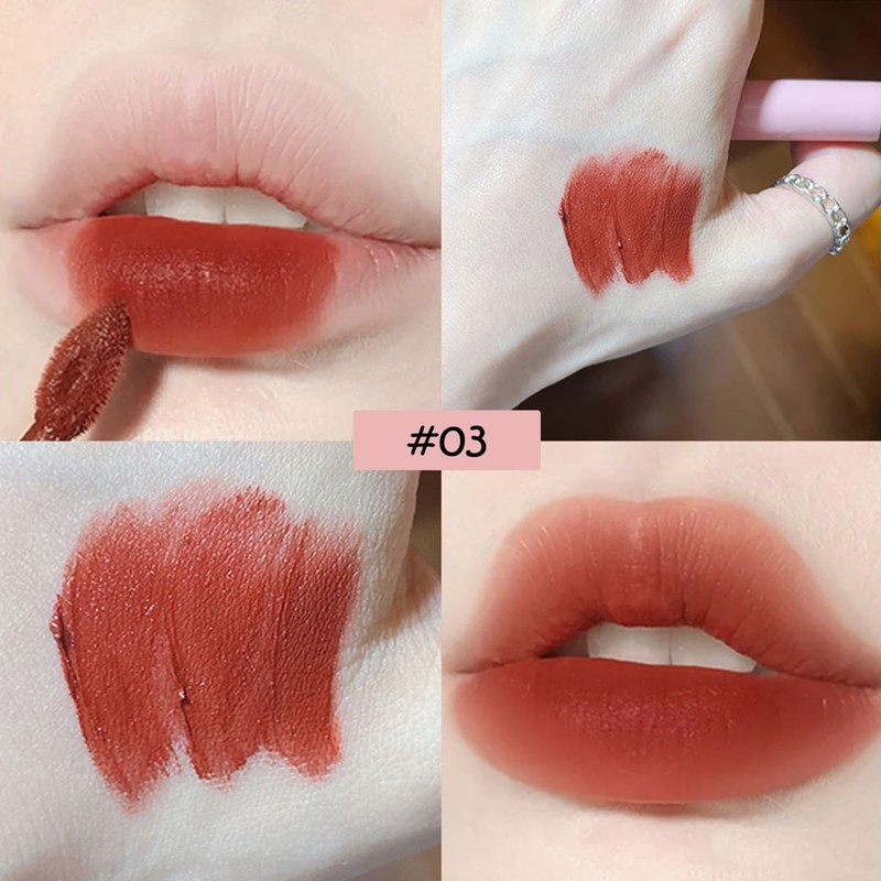 Mrettick 6 Colours Liquid Lip Gloss Set Velvet Matte Nude