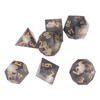 Polyhedral Dice Set Role Playing Epoxy Resin Transparent Skull Dice