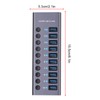 985A 10 Port USB 3.0 Hub USB Splitter Hub USB