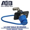 Flush Mount Air Fitting 1/4" BSP Male 90 Degree compressor