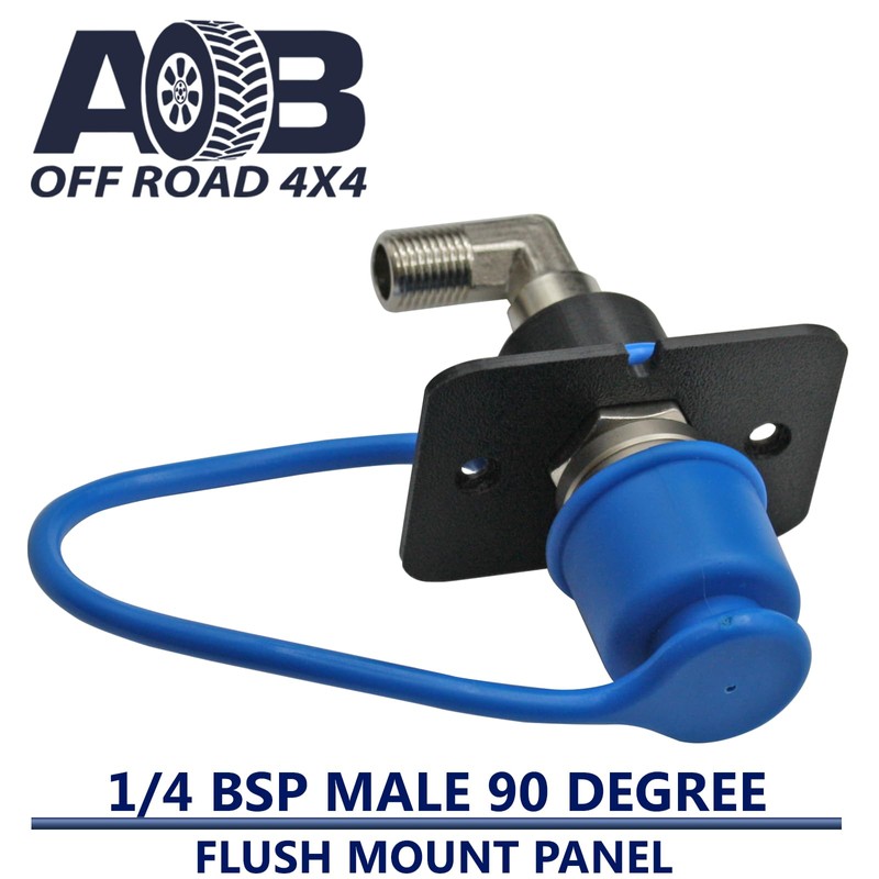 Flush Mount Air Fitting 1/4" BSP Male 90 Degree compressor