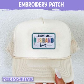 MEIYSTICK - Parche de bordado con texto "I Love My Husband but... para ropa, mochilas, sombreros, jeans, bolsas, parches de hierro de 3 pulgadas, parches divertidos para bordar, regalo femenino para