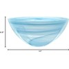 Red Pomegranate Collection NUAGE 10" Alabaster Glass Serving Bowl Turquoise
