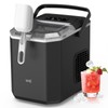 WIE Countertop Ice Maker with Handle, 26lbs/24H Portable Ice Machine,9