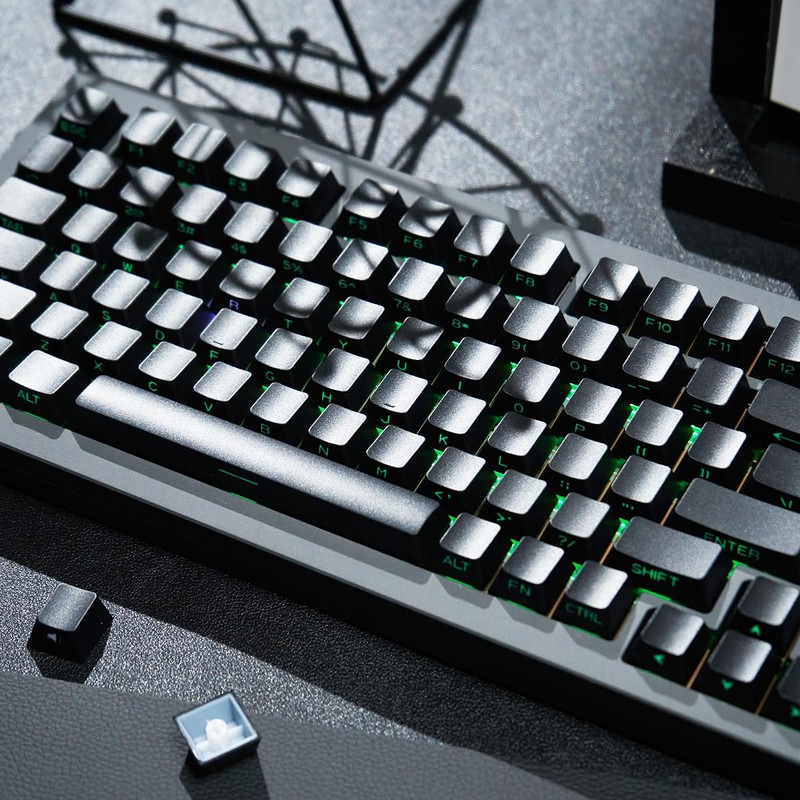 PBT Doubleshot Keycaps Backlit Black Key caps Set 131 Keys