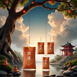 4 Pcs Spiritual Salt Pouch, Spiritual Salt with Sachet, Buddhist Spiritual Necklace, Spiritual Pouch for Money, Happiness, Chinese Amulet Sea Salts Substitutes