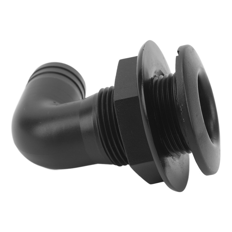 Marine Thru Hull Connector Leakproof Ergonomic Reliable Rugged 90° Thru