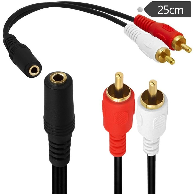 CREATOR RCA Splitter, RCA 1 Male to 2 Female Audio