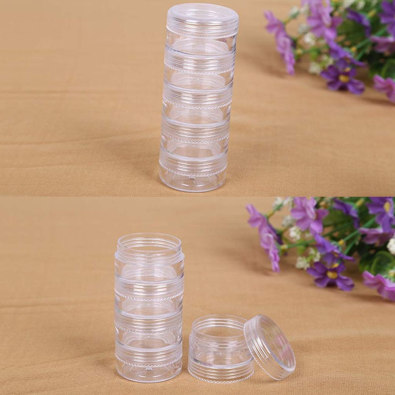 Clear Empty 10 Gram/ 10ML Plastic Pot Jars, Cosmetic Containers