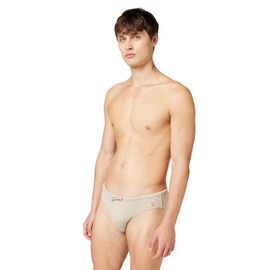 EMPORIO ARMANI Slip da Uomo in Raso con Etichetta Marrone M