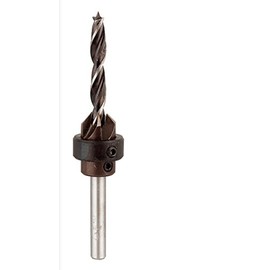 kwb Wood Spiral Drill Bit, Diameter 5.0 mm, with Countersink and Depth Stop 513105 (CV Steel, Individually Adjustable)