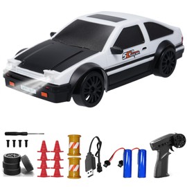 Hylukon RC Drift Car, 2.4GHz 1:24 Scale 4WD High Speed 15KM/H Race Drifting Cars with LED Lights Drifting Tire, Hobby Racing Sport Toy Car Gifts for Boys Girls Kids