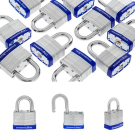 24 PC Piece Set 50MM Heavy Duty Dynamite Locks Laminated Padlock Key Alike Commercial Grade Multiple PAD Locks KEYEDALIKE All The Same Padlocks