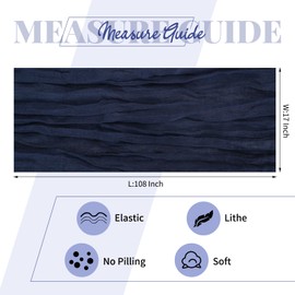 15 Pack Navy Blue Cheesecloth Table Runner 17 x 108 Inch Fall Thanksgiving Boho Rustic Farmhouse Gauze Cheese Cloth Runner for Wedding Party Baby Shower Home Decor Holiday Decorations