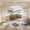 Bamboo Under Bed Storage Containers with Wheels, 2 Pack Under