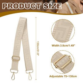 PATIKIL Purse Strap, Adjustable Crossbody Bag Straps Wide Shoulder Strap Universal Replacement Shoulder Bag Belt for Women's Handbags Canvas Satchels Bag Backpack, Khaki